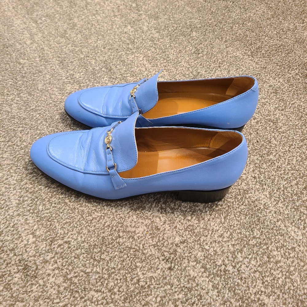 Maje Blue Leather Loafers